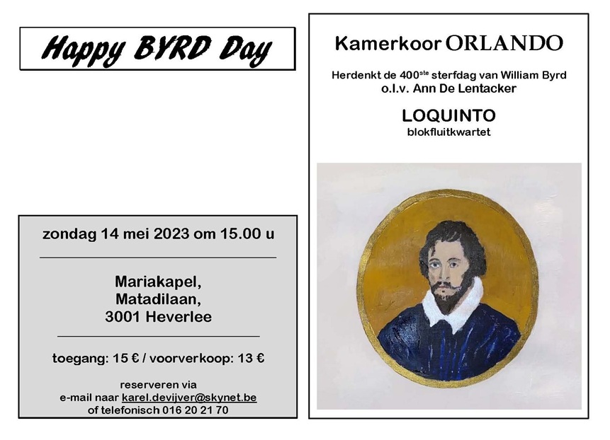 Affiche concert Happy Byrd Day.