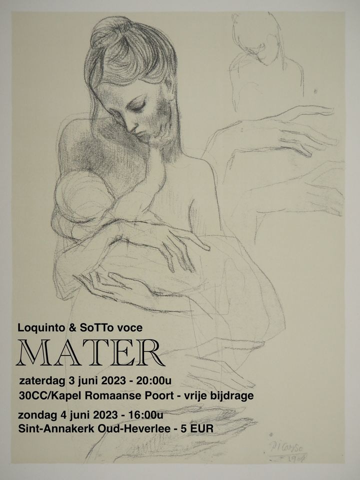 Affiche concert Mater met SoTTo Voce.